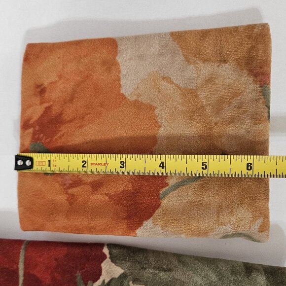 Nordic House Designs Fabric Floral Cosmetic/Travel Pouches Red Orange 2-Pc Set - Picture 10 of 16